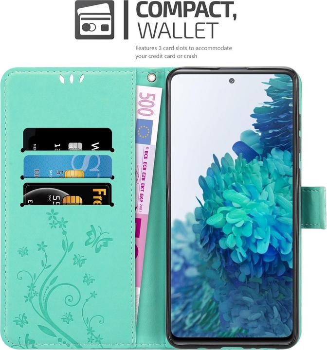 Produktbild Cadorabo Flower Book Hülle für Samsung Galaxy S20 FE (Samsung Galaxy S20 FE)
