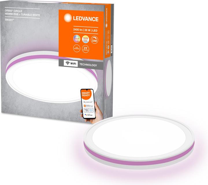 Immagine prodotto Ledvance Smart+ Orbis Circle bianco 46 cm Nero 36W 1500 lum TW+RGB (2400 lm)