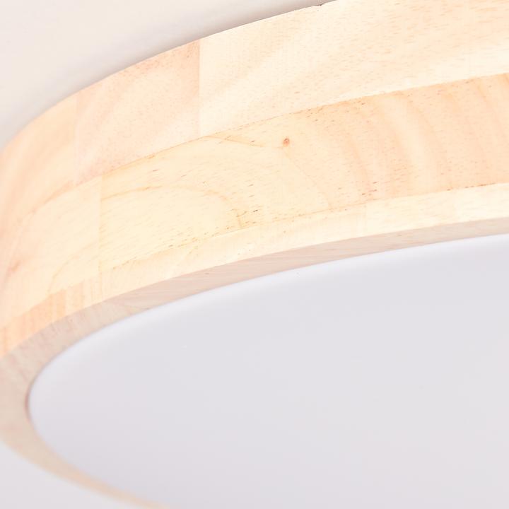 Productafbeelding Brelight Slimline LED wand- en plafondlamp 50cm hout licht/wit (3800 lm)