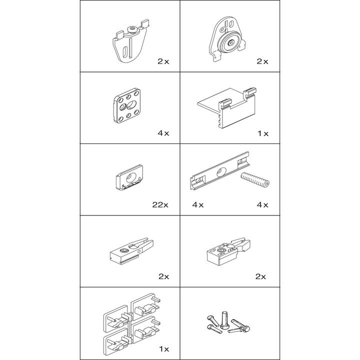 Produktbild HAWA Schiebetürbeschläge -REGAL B 25 H/SP, Forslide