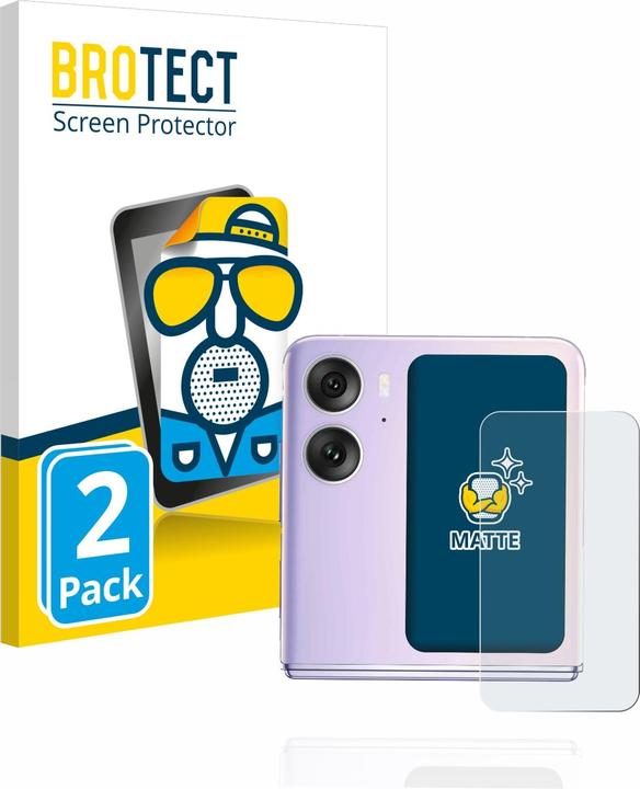 Productafbeelding BROTECT Antireflecterende schermbeschermer mat (2 Stuk, Oppo Zoek N2 Flip)