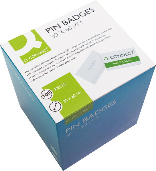 Produktbild Q-Connect Namensschilder mit Nadel