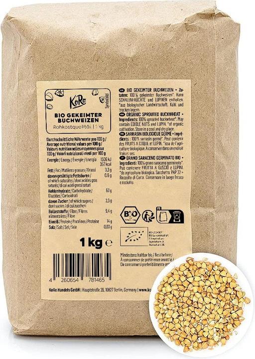 Actual product image KoRo Organic sprouted buckwheat (1000 g)