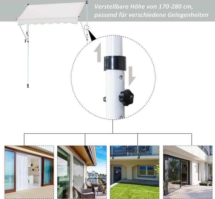Produktbild Outsunny Markise mit Handkurbel (2 m)