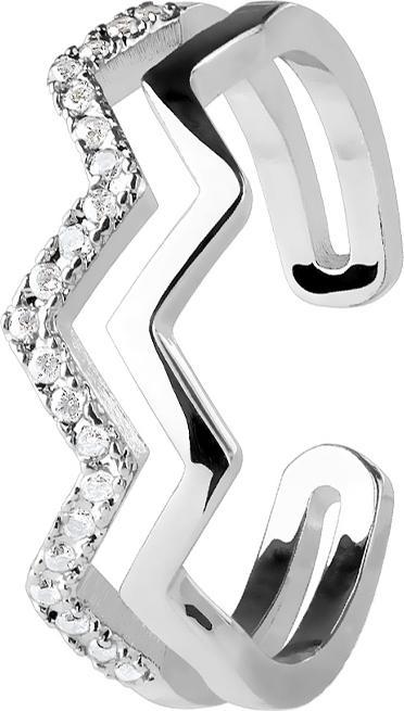 Image du produit Hollywood Body Jewelry Bague argent vague avec cristal (47)