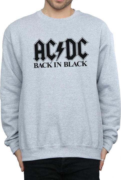 Image du produit AC/DC Sweatshirt en coton avec logo Back in Black pour hommes (S)