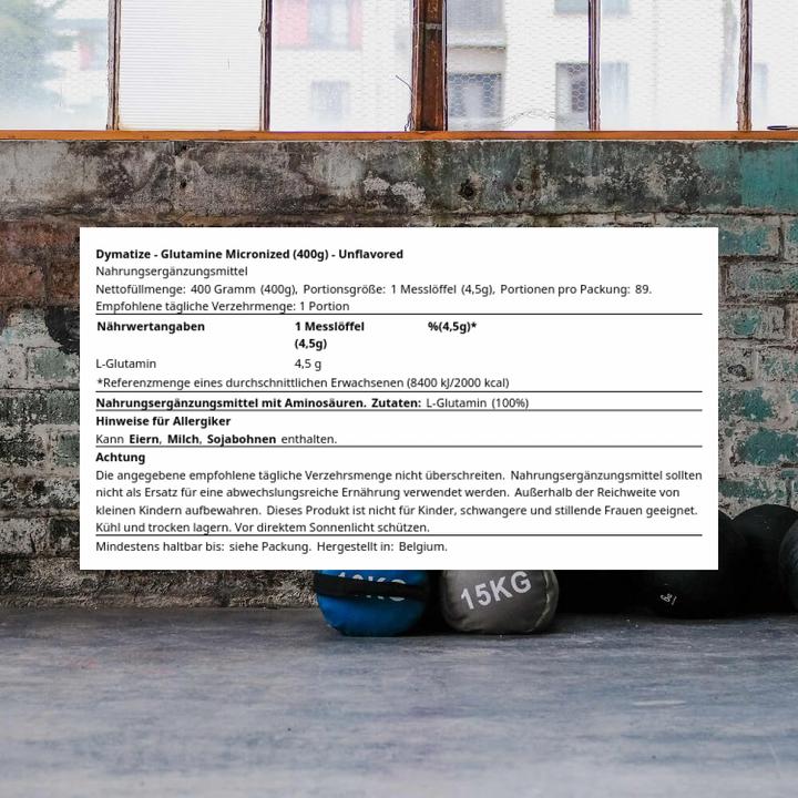 Immagine prodotto Dymatize Glutammina Neutro micronizzato (Neutro, 1 pz., 400 g)