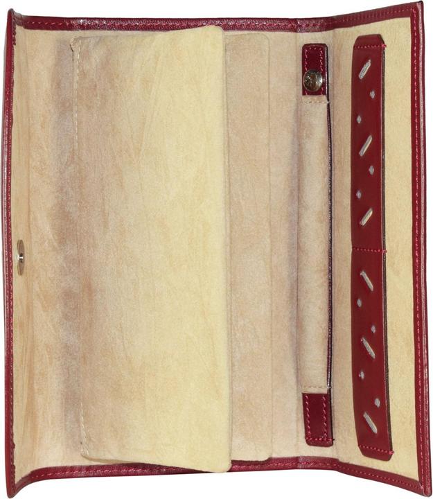 Actual product image Windrose Merino jewellery roll leather 20 cm