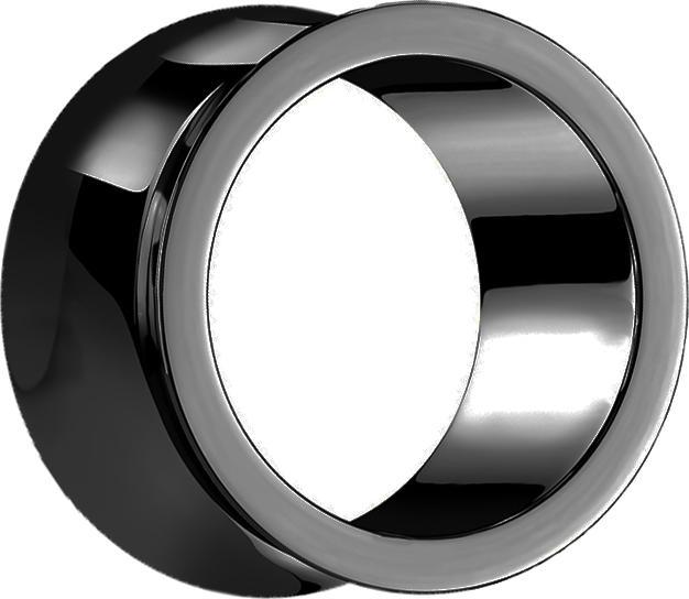 Produktbild Star Piercing Flared Tunnel dick schwarz (ohne Messing, Chirurgenstahl 316L)