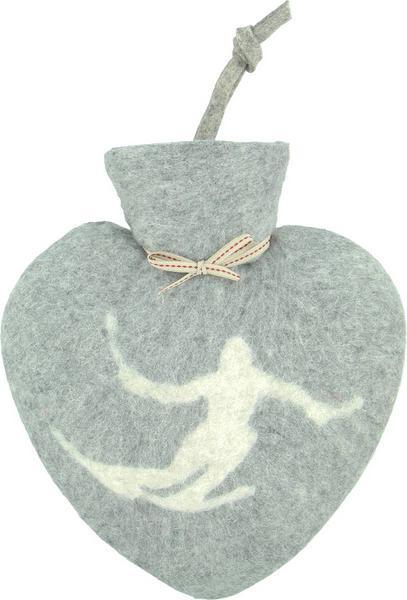 Actual product image Dorothee Lehnen Skier hot water bottle, 0.7 l, grey (0.70 l)