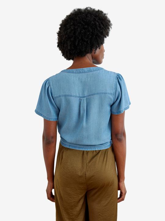 Vertbaudet Bluse für Schwangerschaft und Stillzeit aus Lyocell, Druckknopfverschluss