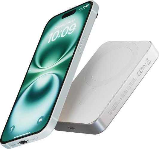 Image du produit Zens Slim Qi2 Al Powerbank10.000mAhWhite (10000 mAh, 38.70 Wh)