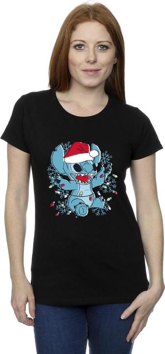 Immagine prodotto Disney Lilo And Stitch Christmas Lights Sketch Maglietta Donna (XXL)