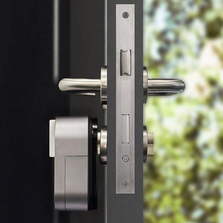 Image du produit VisorTech Actionneur de serrure de porte avec code PIN, capteur d'empreintes digitales, Bluetooth, App (Smartphone)