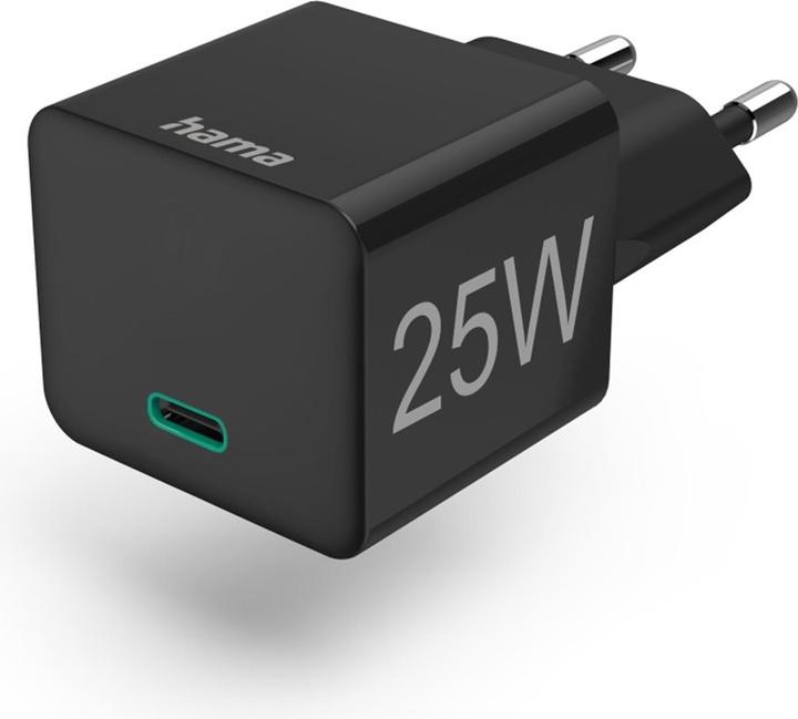 Produktbild Hama Schnellladegerät, USB-C, PD/Qualcomm®, Mini-Ladegerät, 25 W, Schwarz (25 W)
