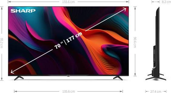 Actual product image Sharp 70GL4260 black (70", LED, 4K)