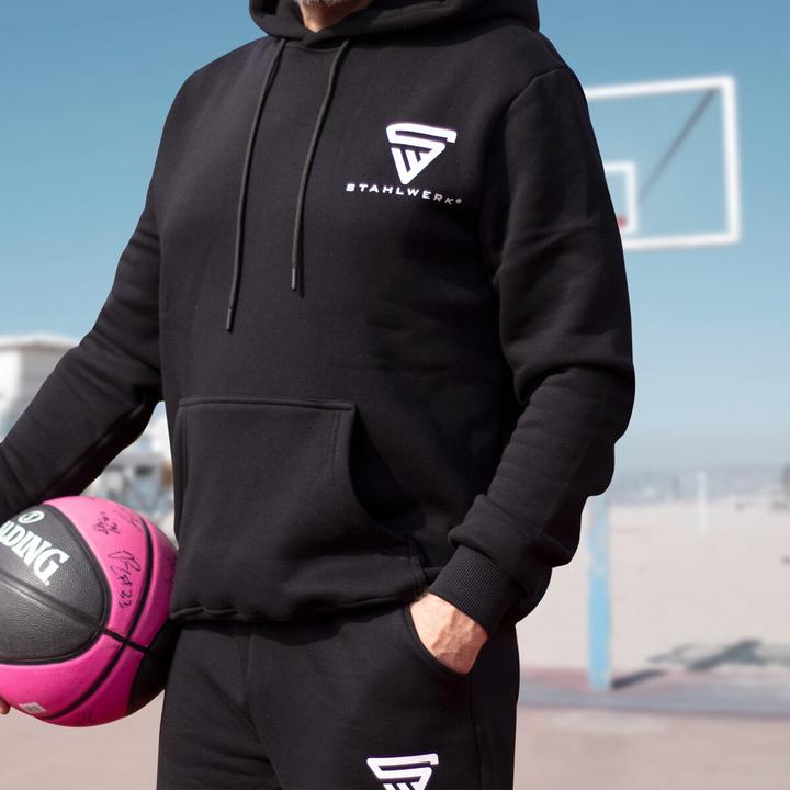 Produktbild Stahlwerk Hoodie Schwarz Kapuzen-Pullover Grösse XL 100% Baumwolle (XL)