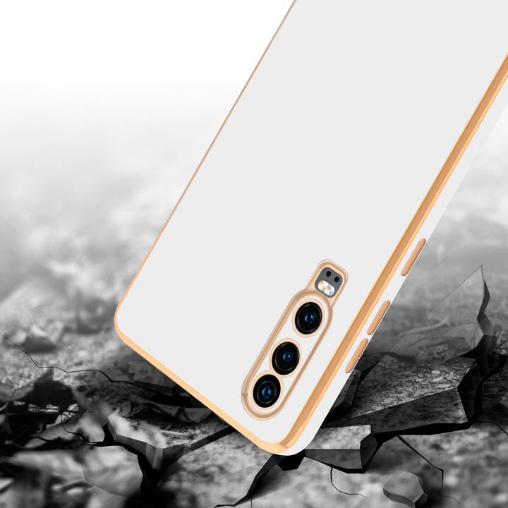 Actual product image Cadorabo Case for Huawei P30 in TPU with camera protection LM130 Style (Huawei P30)