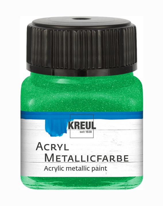 Produktbild Kreul Acryl Metallicfarbe, cremig deckend, 20 ml (Grün, 20 ml)