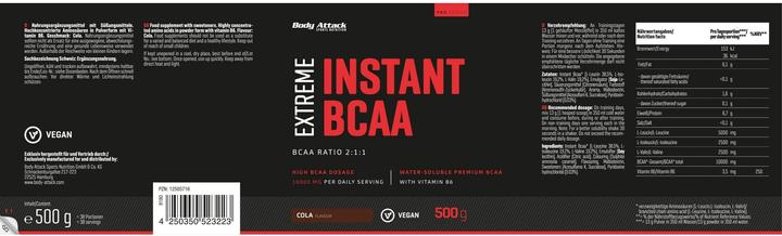 Image du produit Body Attack Extreme Instant BCAA (1 pièce(s), Poudre, 500 g)