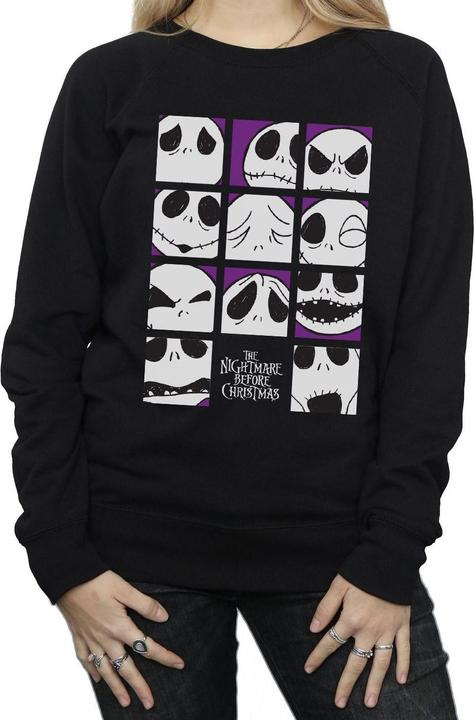 Immagine prodotto Disney Nightmare Before Christmas Many Faces Of Jack Squares Felpa Donna (XL)