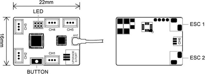 Produktbild FrSky Empfänger Archer Plus SR6mini 2,4 Ghz