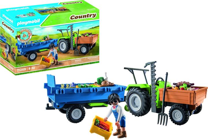 Image du produit Playmobil 71249 Tracteur avec remorque (71249, Playmobil Country)