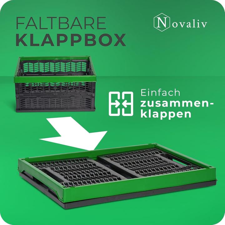 Actual product image Novaliv Folding boxes foldable stable green 6pcs.