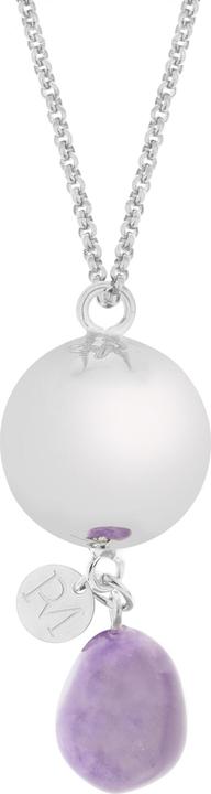 Immagine prodotto Proud MaMa Collana di gravidanza a forma di palla di bola, Linn, ametista (Argento)