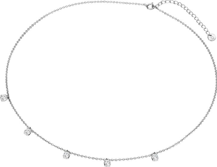 Actual product image Glanzstücke München Ladies 5 cubic zirconia sterling silver zirconia silver 40.0 cm base chain + 5.0 cm extender - (Sterling Silver, 40 - 45 cm)