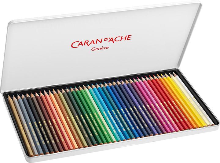 Actual product image Caran d'Ache Fancolor coloured pencils metal box (Multicoloured, 40 x)