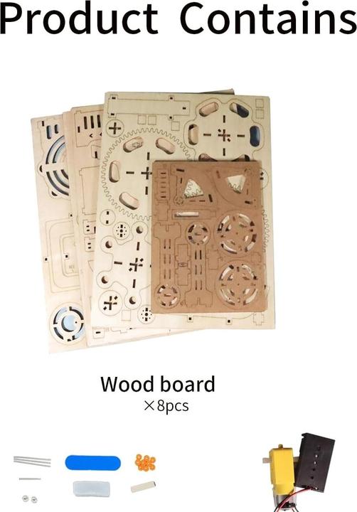 Image du produit The Toy Company 3D Holz Kugelbahn, Murmelbahn Puzzle aus Holz, batteriebetrieben