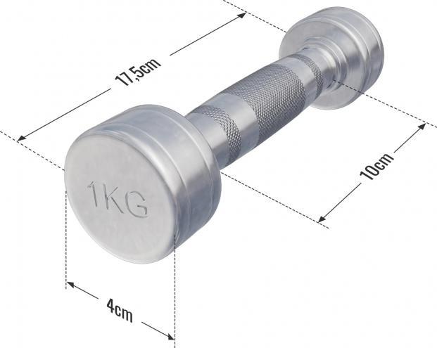 Produktbild Gorilla Sports Chrom Kurzhanteln (2 x 1 kg)