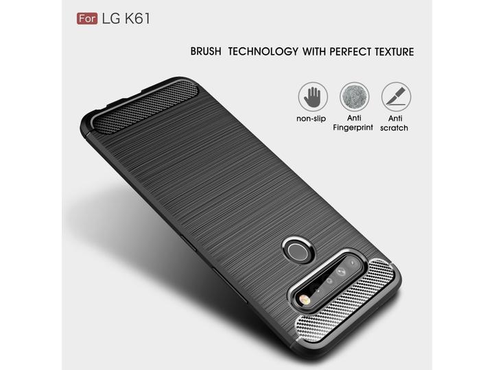 Produktbild Screenguard LG K61 Hülle Carbon Brushed Soft TPU (LG K61)