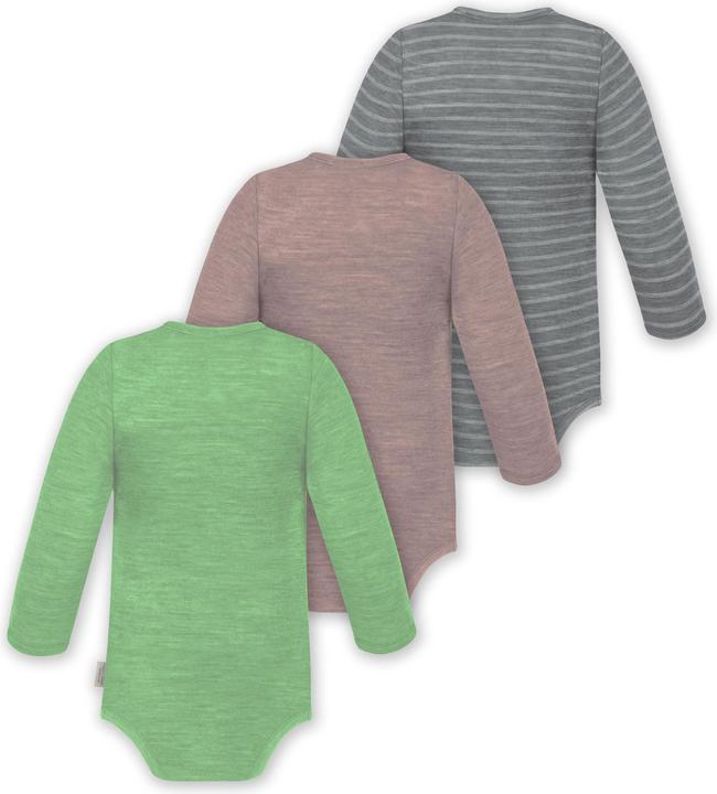 Produktbild Normani 3er Pack Baby Merino Body Langarm „Auckland" - 9375 (74)
