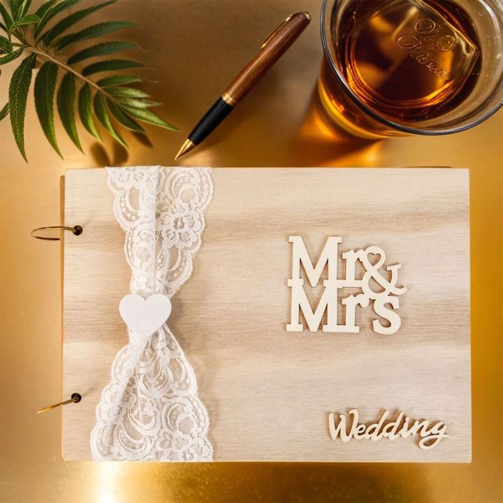 Image du produit Intirilife Livre de mariage Mr & Mrs Vintage DIY