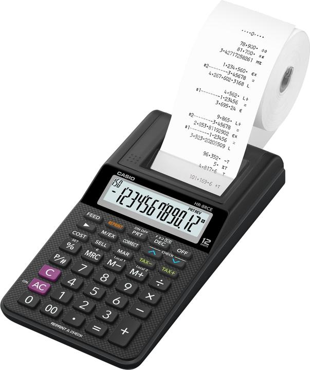 Actual product image Casio Hr-8rce (Batteries, Electrical connection)