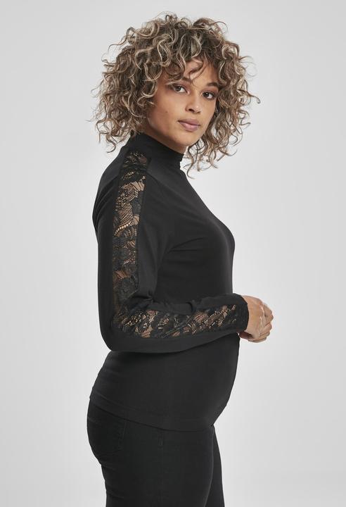 Actual product image Urban Classics Ladies Lace Striped LS (M)