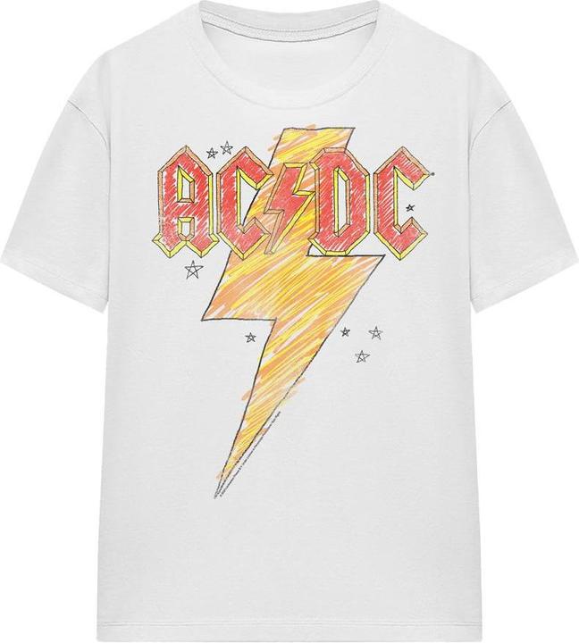 Actual product image AC/DC Unisex Adult Sketch Bolt T-Shirt (XL)