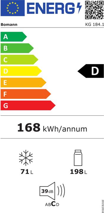 Energie-Label Bomann KG184 (269 l)