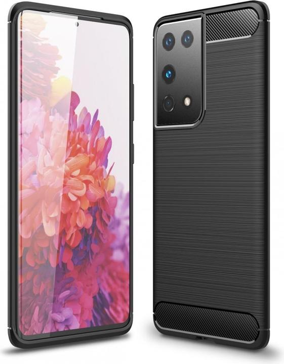 Produktbild Screenguard Samsung Galaxy S21 Ultra Hülle Carbon Brushed Soft TPU (Samsung Galaxy S21 Ultra)