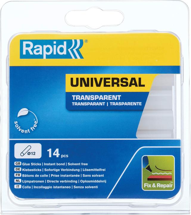 Rapid Colla universale trasparente in stick Ø12x94mm 14 pezzi