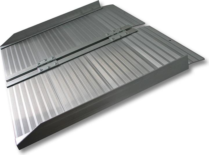 Wiltec Rollstuhlrampe faltbar 150cm 270kg Rollirampe Alu Rollstuhl Flachrampe