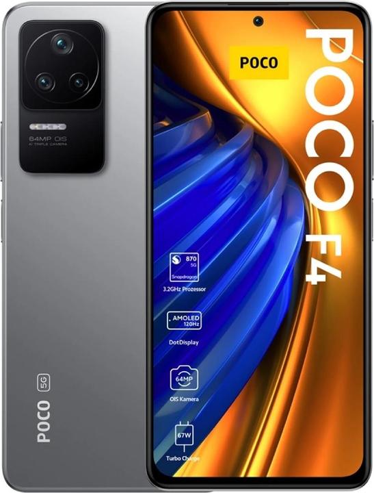 Xiaomi Poco F4 (128 GB, Moonlight Silver, 6.67", Dual SIM, 64 Mpx, 5G)