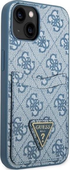 Produktbild Guess GUHCP13SP4TPB iPhone 13 mini 5,4" niebieski/blue hardcase 4G Triangle Logo Cardslot (Apple iPhone 13 mini)