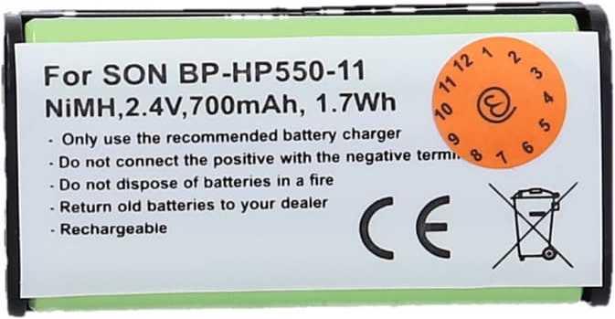 Image du produit Sony Pile BP-HP550-11 / Réplique 2,4V (MDR-RF855RK, MDR-RF840RK)