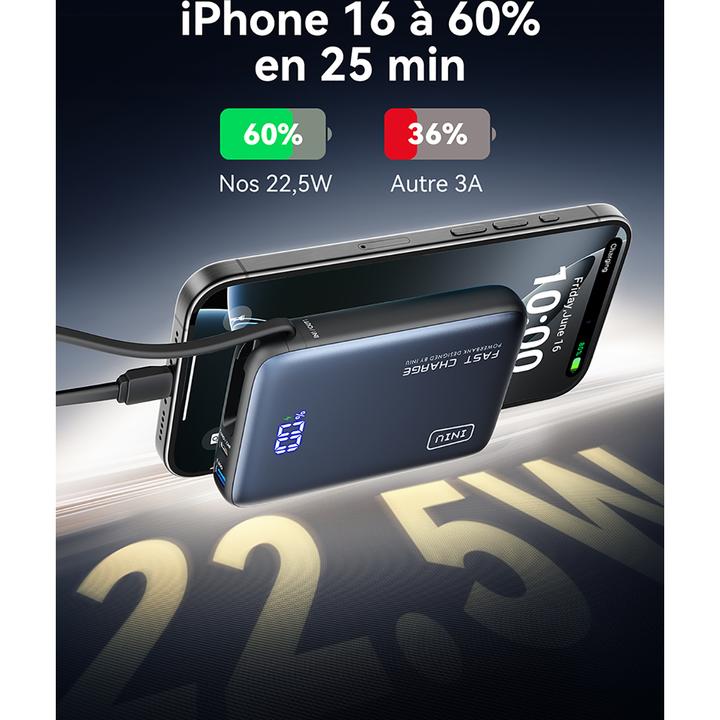 Produktbild INIUPB20ACPOCKETBK Powerbank (20000 mAh, 65 W)
