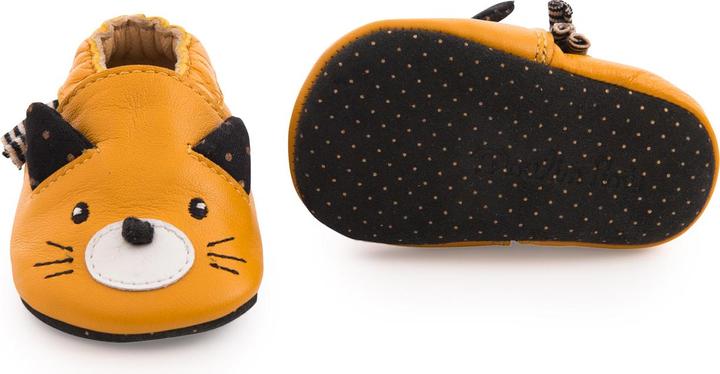 Produktbild Moulin Roty Lederschühchen gelbe Katze 0/6 Monate, Les Moustaches (16, 17)