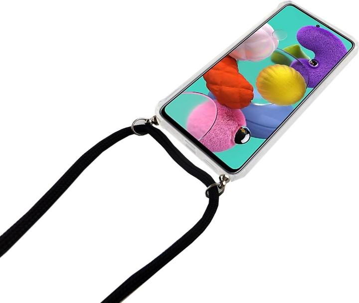 Actual product image König Design Mobile Phone Chain for Samsung Galaxy A51 Cover Band Case to hang around Cord Black