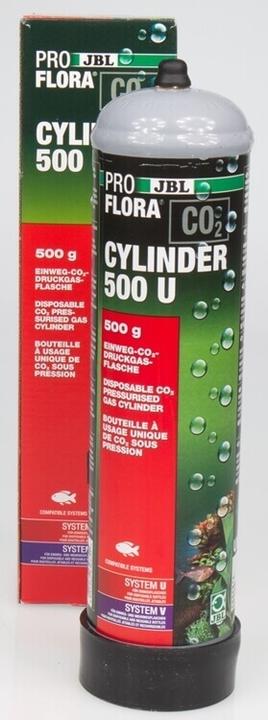 Produktbild JBL Aquaristik und Terraristik ProFlora CO2 Cylinder 500 U CO2-Einweg-Vorratsflasche (Aquarium Dünger)